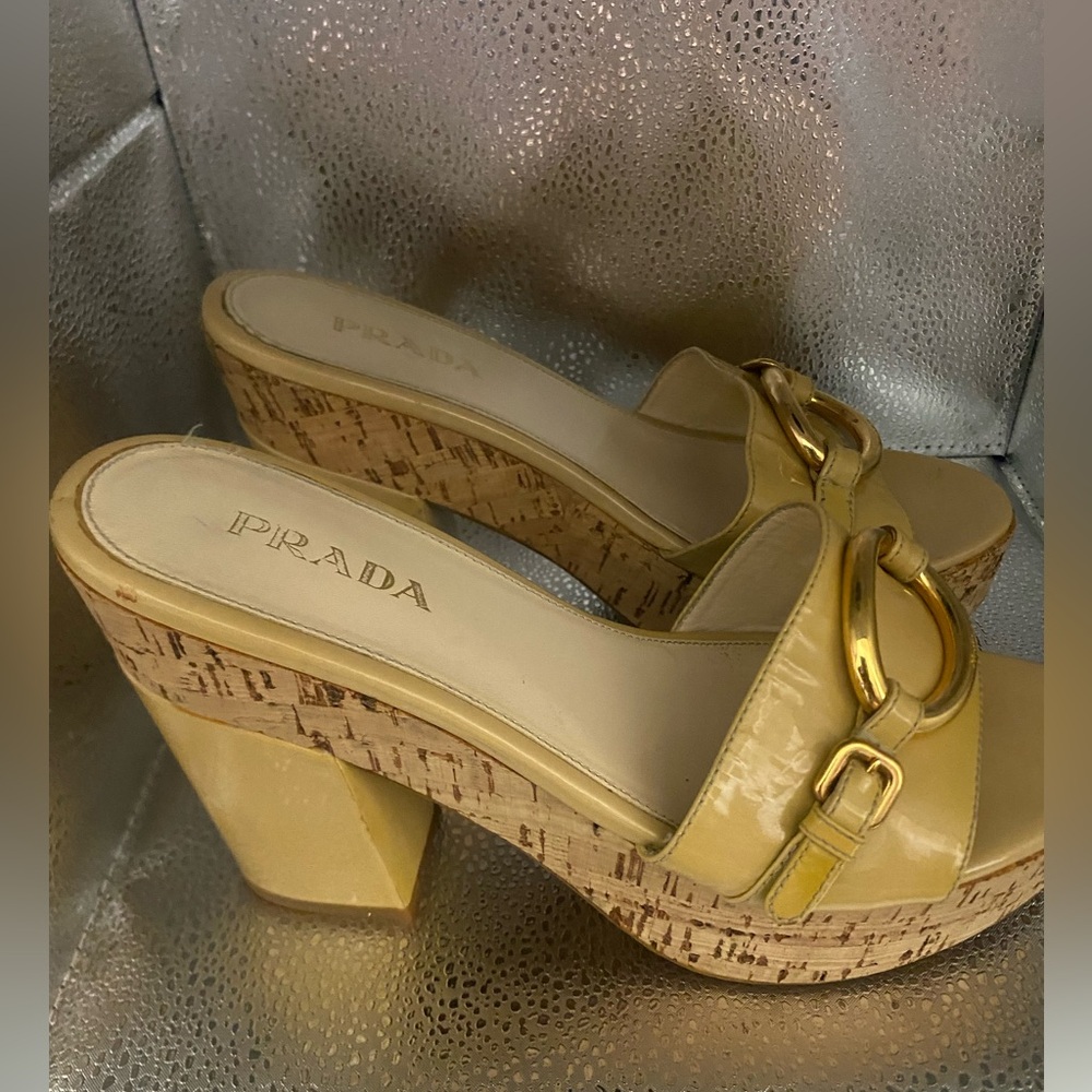 Prada Tan Women's Platform Sandals - Picture 3 of 6